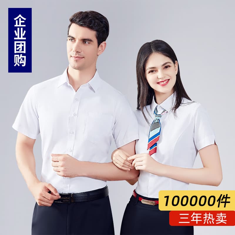 Women's Short Sleeve Blouse Summer Business Casual Office Wear Wrinkle-Free Work Uniform