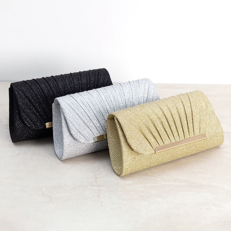 Foreign Trade In-Stock Fine Powder Evening Bag, Metal Trim Ladies Clutch, Shell Pattern Cover Small Square Bag for Party Events