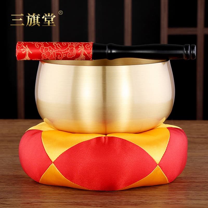 Brass chime, Buddhist chanting bowl, singing bowl, Buddhist implements, household copper chime, meditation bowl, mindfulness bowl, practice bowl