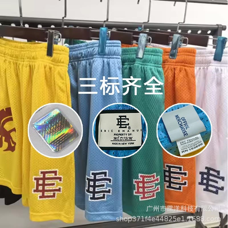 In-Stock Eric Emanuel Ee2026 New Summer Gym Sports Shorts Training Mesh Breathable Casual