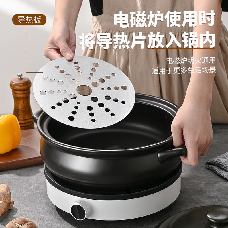 Large Ceramic Casserole Pot for Soup, Stewing, and Porridge – Suitable for Induction Cooktops, Gas Stoves, and Commercial Use