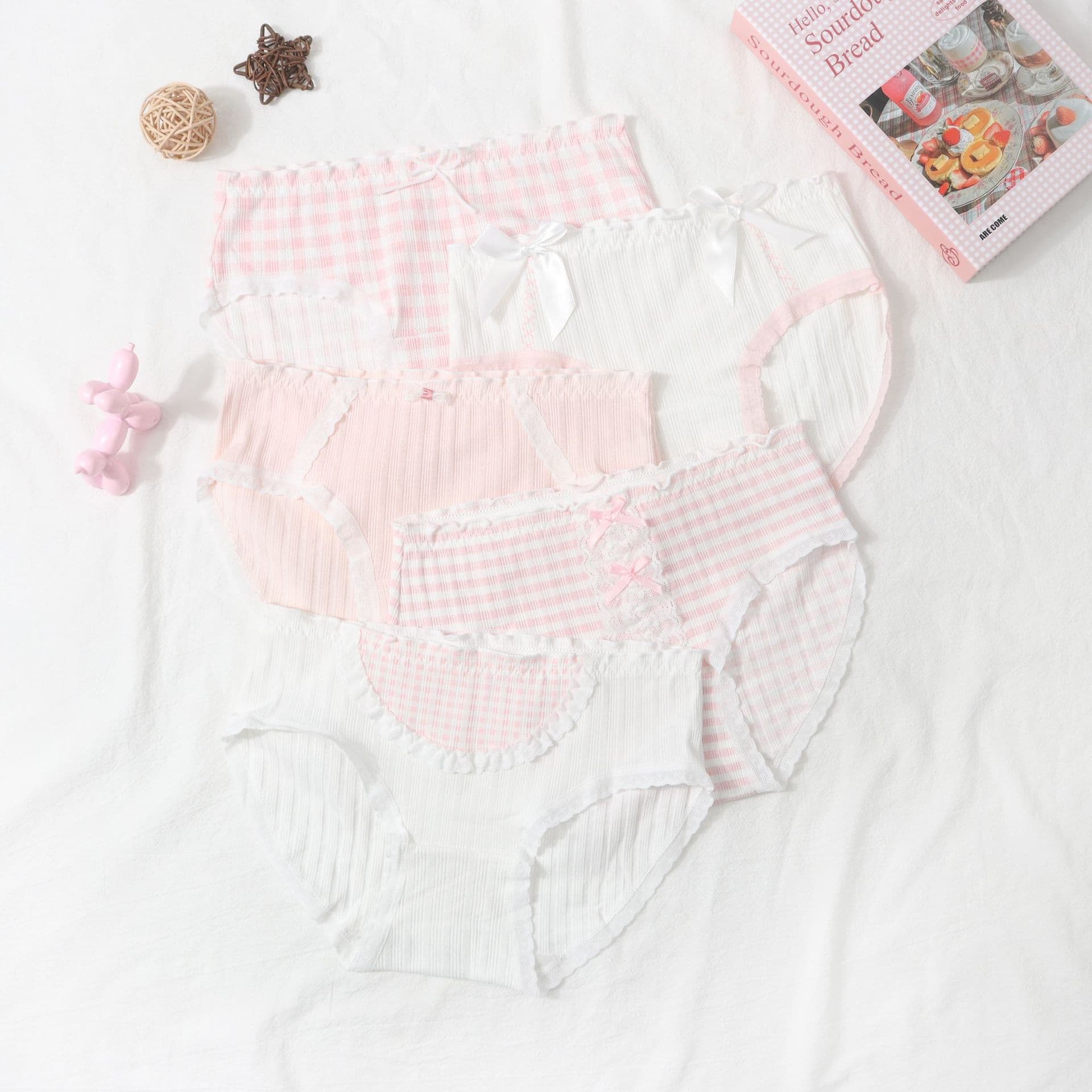 New Cotton Women's Panties Printed Mid-Waist Panties Cotton Printed Cute Triangle Panties Factory Wholesale