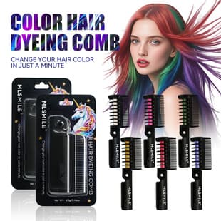 Cross-border Amazon Folding Hair Comb Colorful Hair Comb Disposable Hair Dye Pen 12-Color Hair Dye Stick