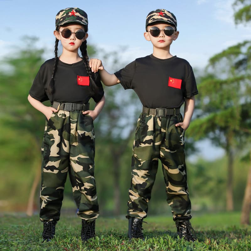 Children's camouflage clothing performance clothing primary and secondary school students camouflage clothing military training suit summer camp kindergarten