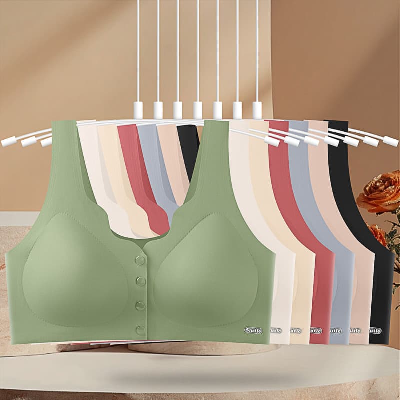 Women's Semi-Fixed Cup Bra for Middle-Aged and Elderly, Seamless Ice Silk Plus Size Tube Top, Thin Style Mother's Vest with Integrated Bra Cover