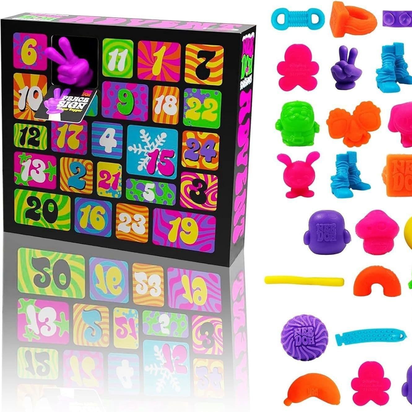 Cross-border Punch Hole Christmas Countdown Calendar Blind Box PVC Punch Hole Advent Calendar Kids Squishy Cute