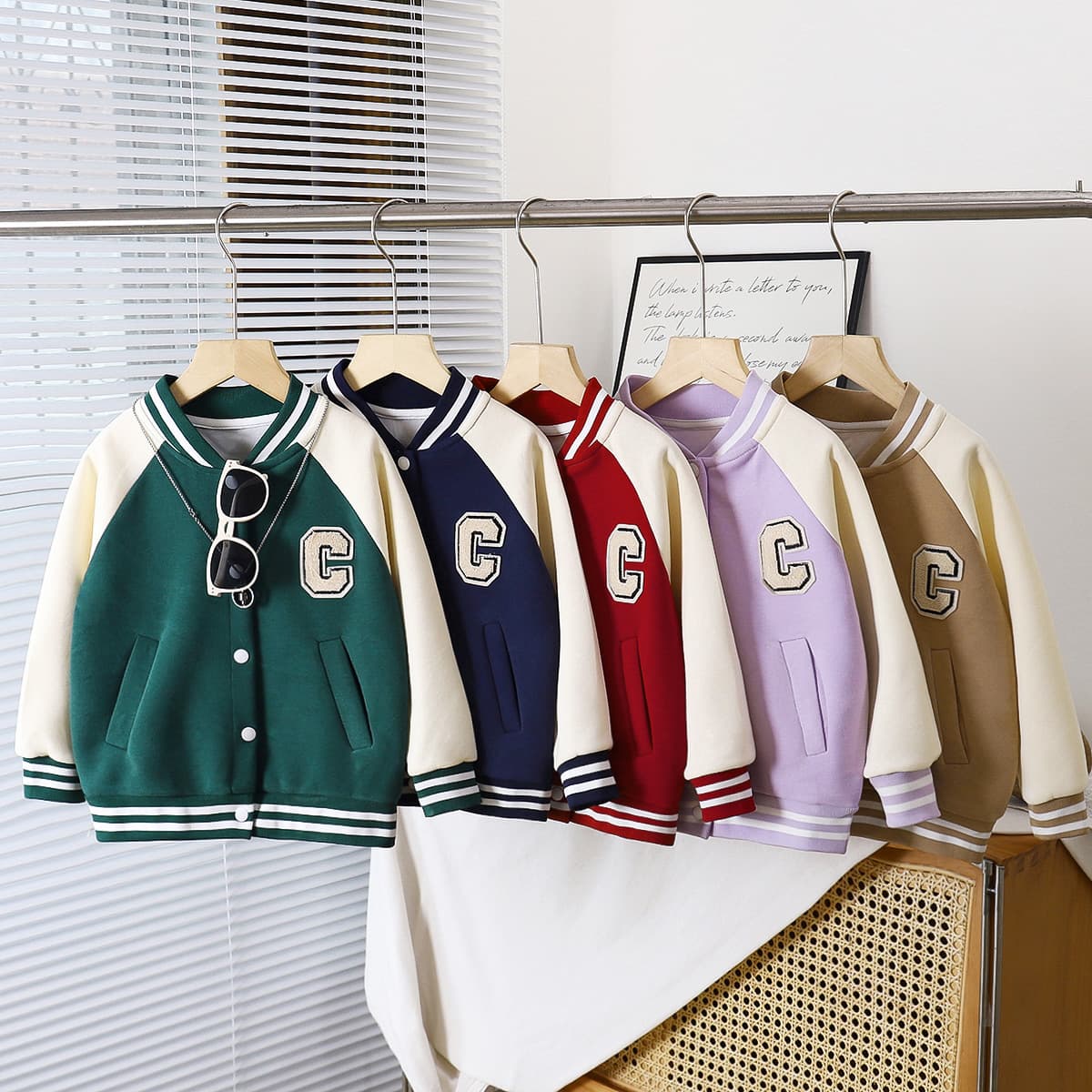 Kids Baseball Jacket Fall New Unisex Outerwear Baby Autumn Casual Fashion Top Wholesale