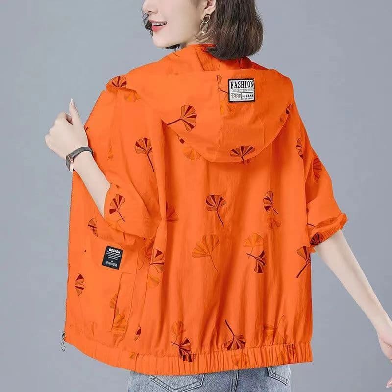 Women's Sun-Protective Jacket Summer New Long-Sleeve Lightweight Loose Fit Casual Hooded Shirt Plus Size