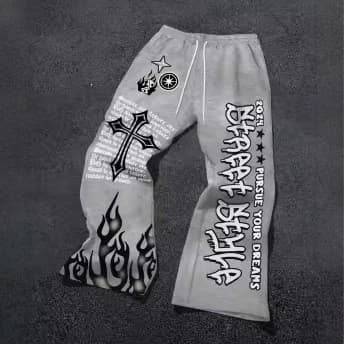2025 Cross-Border Hot Trendy Brand Men Women Wide Leg Pants Casual Loose Y2K2604 Street Men's Long Pants Hot Sale
