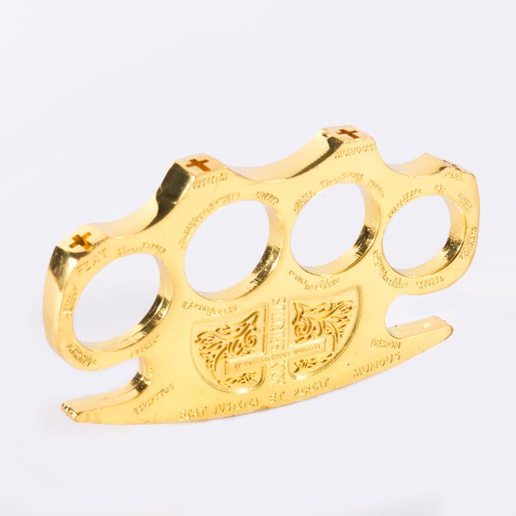 Fist Tiger Fiberglass Knuckle Duster Four-Finger Ring Knuckle Brace Self-Defense Anti-Wolf Car Window Breaker Weapon