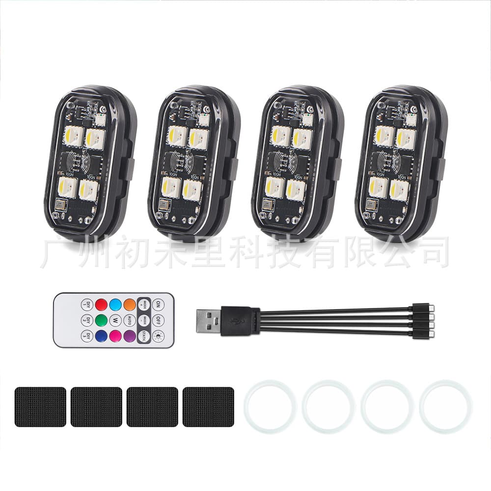New Strobe Aircraft Light, Navigation Light, Wireless Remote Control Warning Light for Cars and Electric Motorcycles, Drone Cruise Light