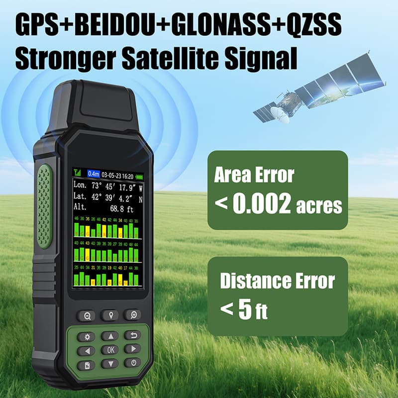 Zhuolin ZL190PLUS English Version Acreage Meter Handheld GPS Land Area Measuring Instrument for Export