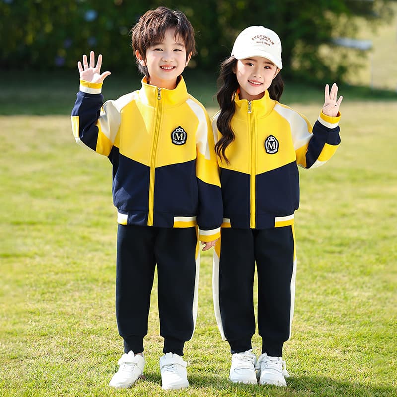 Primary School Uniform Children's Class Uniform Kindergarten Three-Piece Set Color-Block Sports Day Opening Ceremony Graduation Photo Outfit