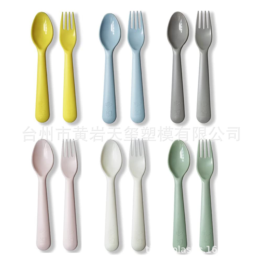 Internet celebrity INS style direct supply cross-border new plastic fork and spoon set commercial household outdoor picnic tableware batch
