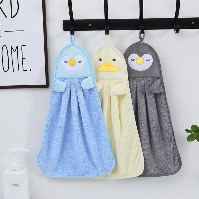 Home hand towel student kitchen hanging hand towel, cute non-shedding absorbent quick-dry handkerchief