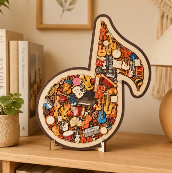 Cross-border New Difference Design Style Trendy Creative Style Instrument Jigsaw Puzzle Musical Note Puzzle