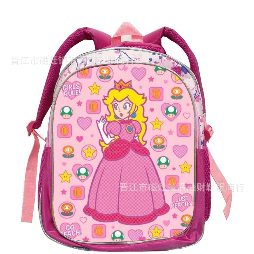 Cute Mario Mary Kids Backpack Student Schoolbag New Style