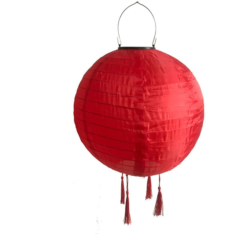 Solar Lantern Outdoor Garden Light Waterproof Sunproof Chinese Fabric Automatic Charging Induction Outdoor Garden Light