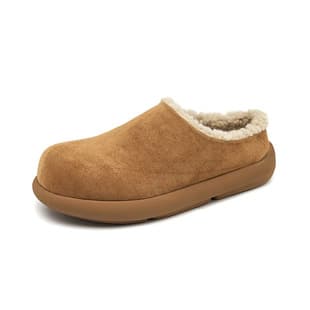 Little Potato Birkenstock Mules Men Winter Fleece Lined Cotton Shoes Snow Boots Flat Slip On Half Slippers 168
