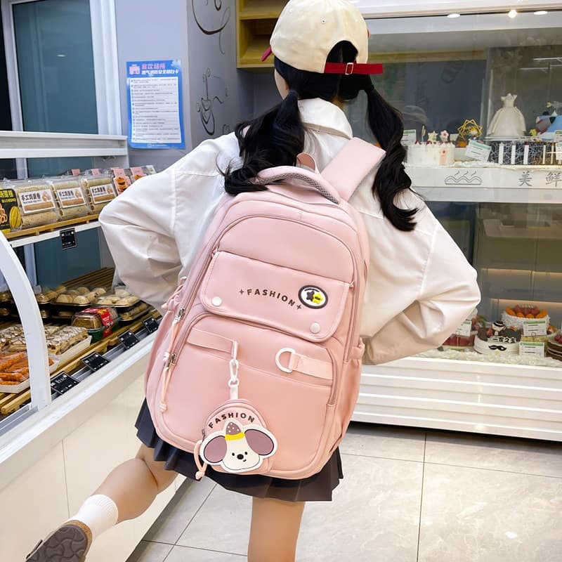 School Backpack for Girls, High School & Middle School Students, High-Appearance Double Shoulder Bag, Korean Style Large Capacity, Lightweight Spine Protection, Elementary School Backpack