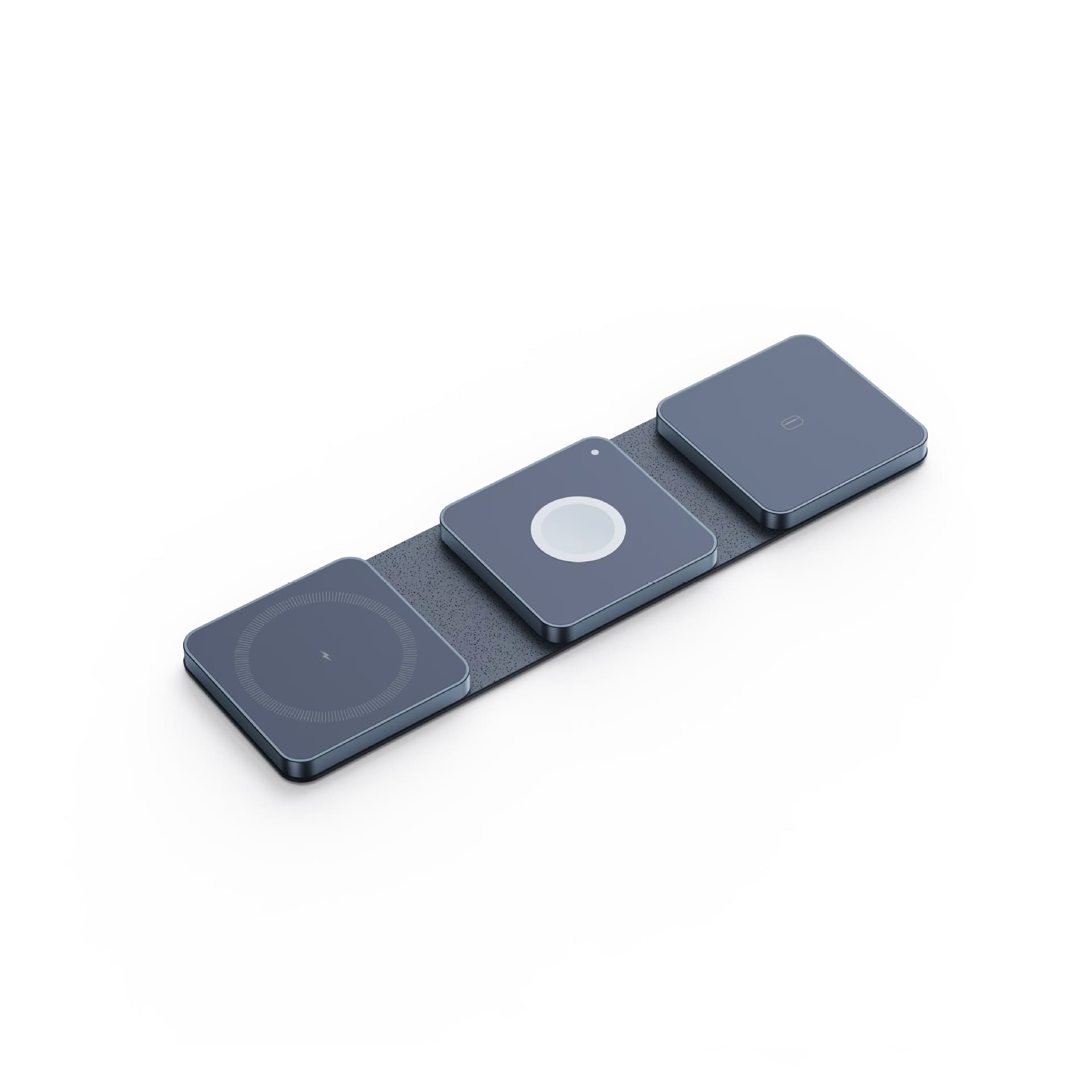 New Magnetic Three-In-One Wireless Charger Aluminum Alloy Shell Suitable for Apple 15W Mobile Phone, Earphone and Watch Charger