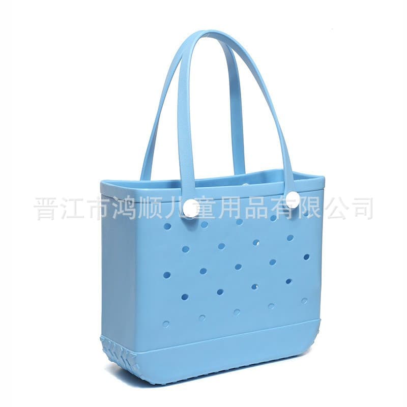 EVA Beach Bag Mesh Bag Portable Handbag Waterproof Travel Bag Washable for Sports Beach Pool
