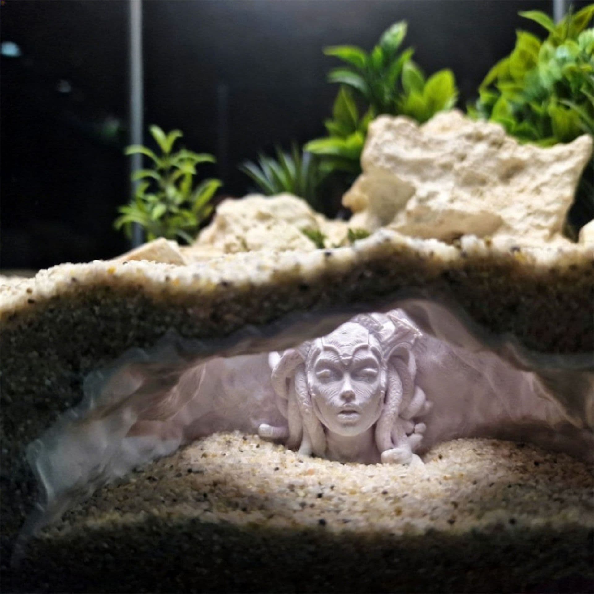 Cross-border Aquarium Fish Tank Decoration Medusa's Lair Aquarium Cave