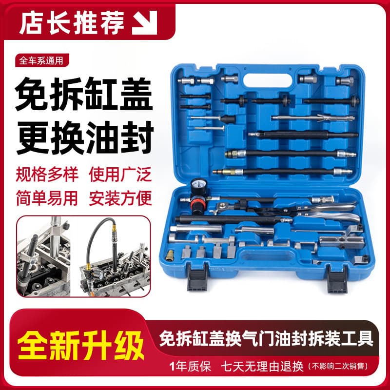No-Disassembly Valve Stem Seal Removal and Installation Tool Cylinder Head Replacement Press Tool for BMW Engine Repair Mercedes-Benz Audi Vehicles