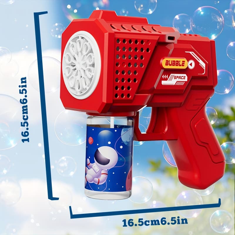LED Bubble Gun Machine for Kids 10 Hole Rocket Bubble