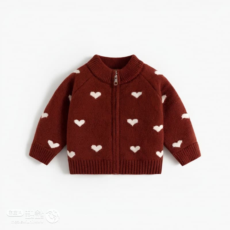 Girls' sweaters, sweaters, autumn and winter new autumn clothes, children's red cardigan coats, baby tops, winter
