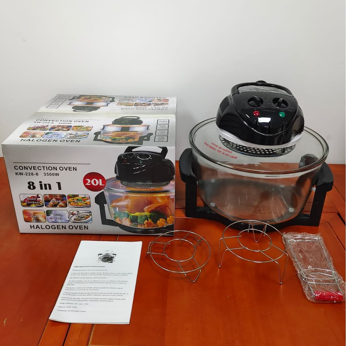 Foreign trade light wave oven air fryer multifunctional large capacity 20L visual French fries machine baking oven airfryer