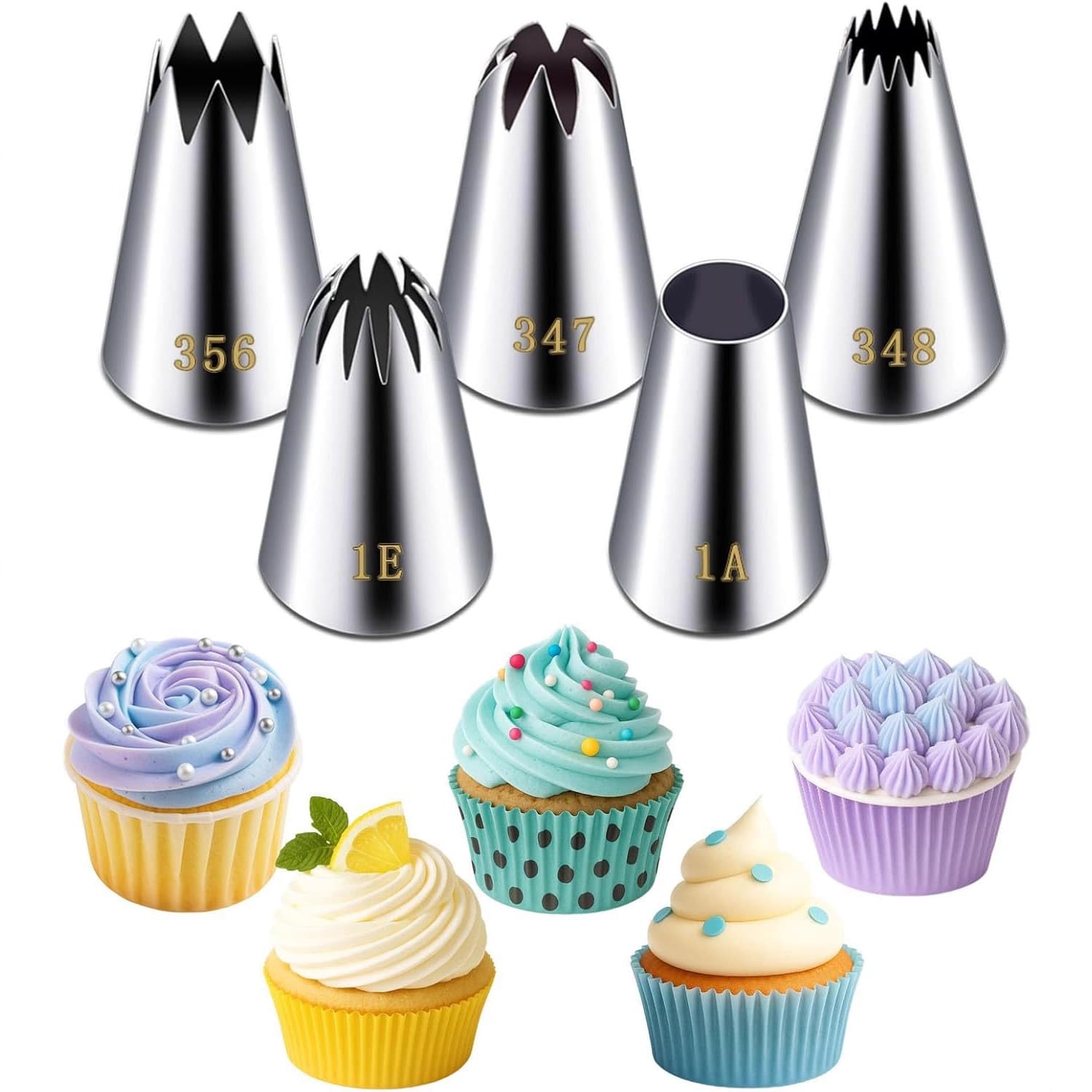 Amazon Cream Cake Decorating Nozzle Stainless Steel Seamless Decorating Nozzle Baking Mold Large 304 Frosting Pipe