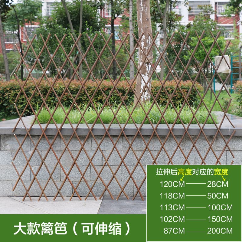 Simulated Fence Railing Expandable Barrier with Artificial Flowers and Green Leaves for Outdoor Courtyard Wall Decoration and Plant Coverage