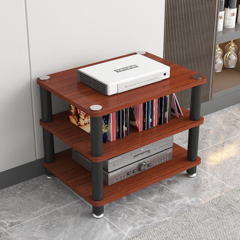 Home Amplifier Cabinet Floor Small Apartment Multi-Layer Steel-Wood Living Room Wall-Mounted Cabinet Storage Shelf Simple Fashion Ledder