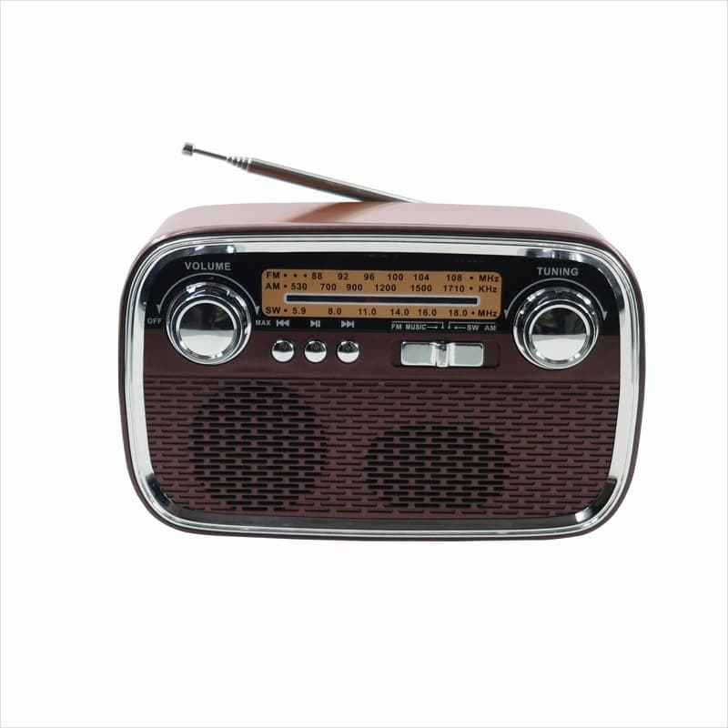 New Qy-7040 Retro Bluetooth Speaker Multi-Functional Radio FM Multi-Band Portable Home Subwoofer
