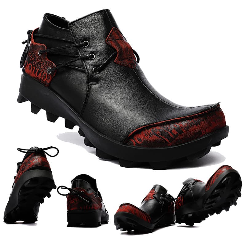 Designer Japanese Men's Shoes Punk Top Layer Cowhide Single Shoes Big Toe Martin Boots Pointed Toe Shoes Stylist Trend 609