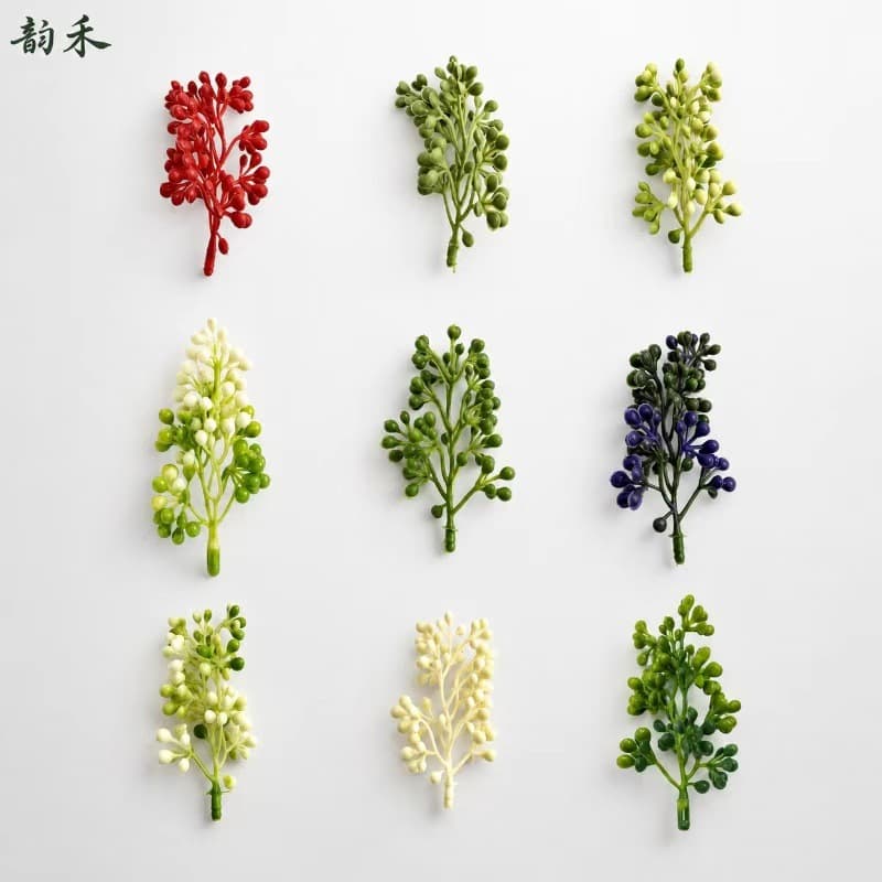 Simulated plant 8cm plastic beads Simulated flower plastic accessories Christmas wreath flower arrangement decoration water plant accessories