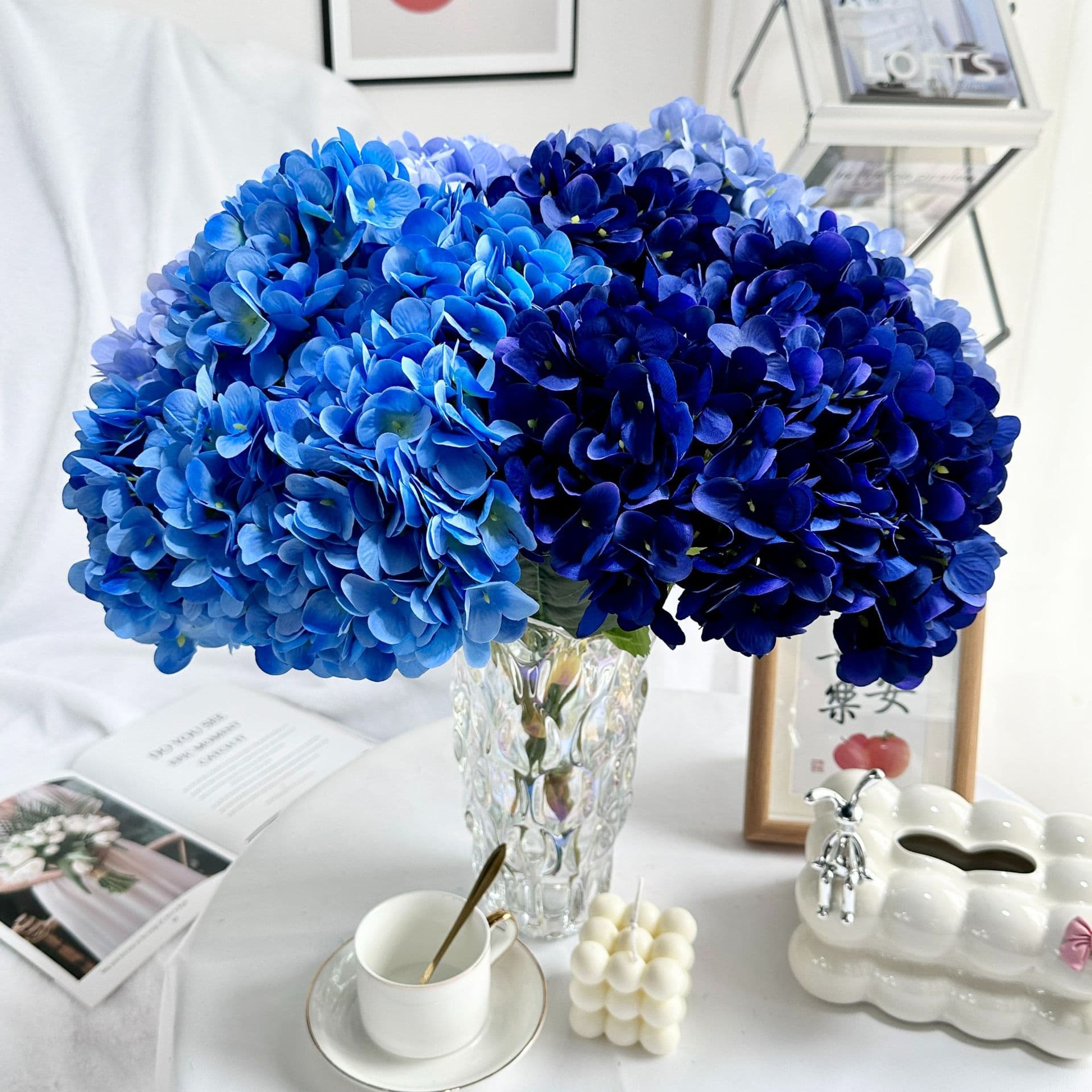 5 pomegranate hydrangea handmade artificial flowers wedding decoration flower materials home living room ornaments floral flower arrangements and materials