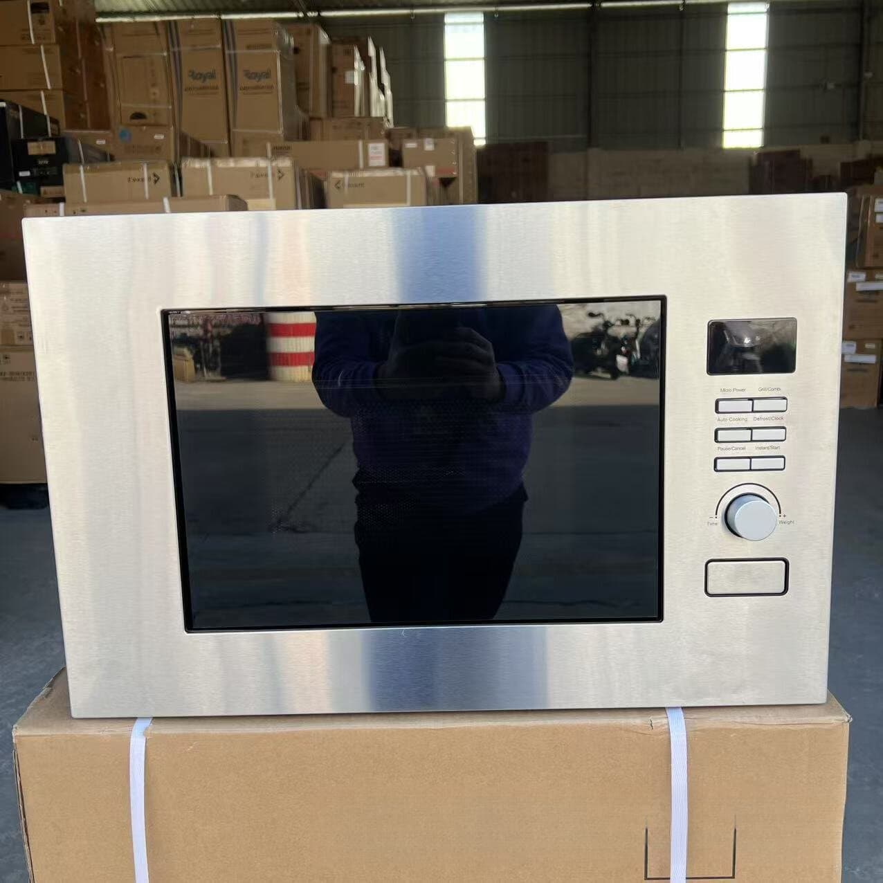 Cross-border English version built-in microwave oven for home use, stainless steel panel 20L microwave oven