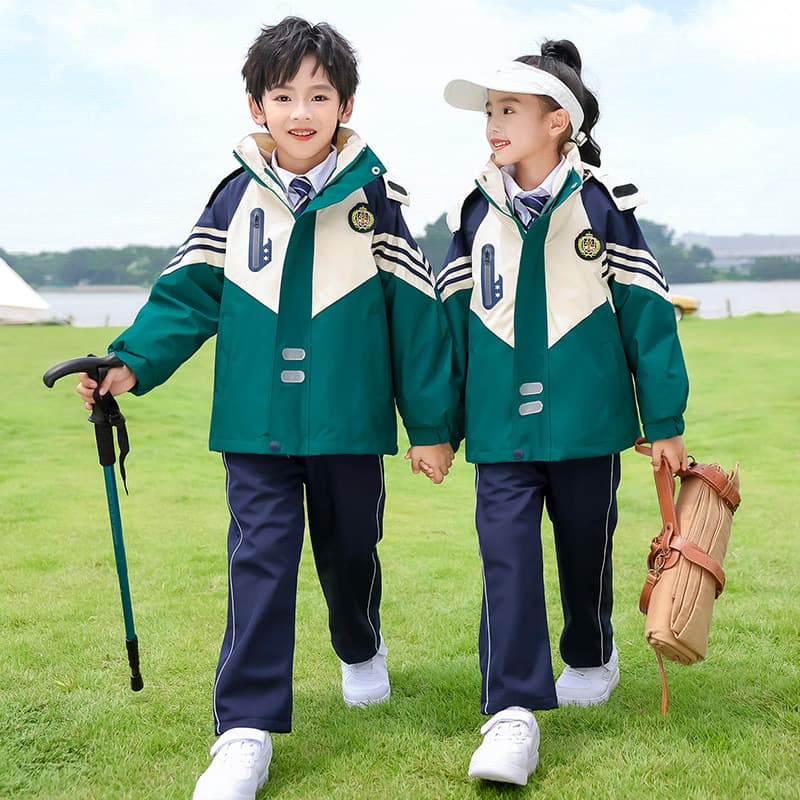 Kindergarten Uniform Spring/Autumn Jacket, Primary School Student Suit Set, Children's Sports Class Outfit, Autumn/Winter Three-Piece Set