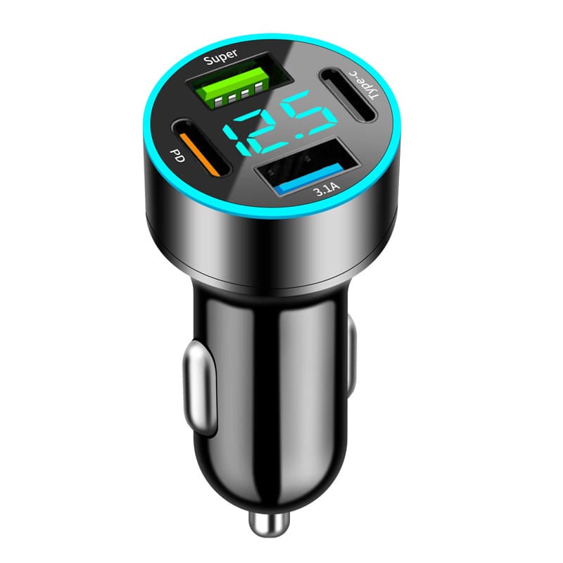 New car charger digital display car charger 3.1A dual usb Car Charger car mobile phone charger multi-function car charger