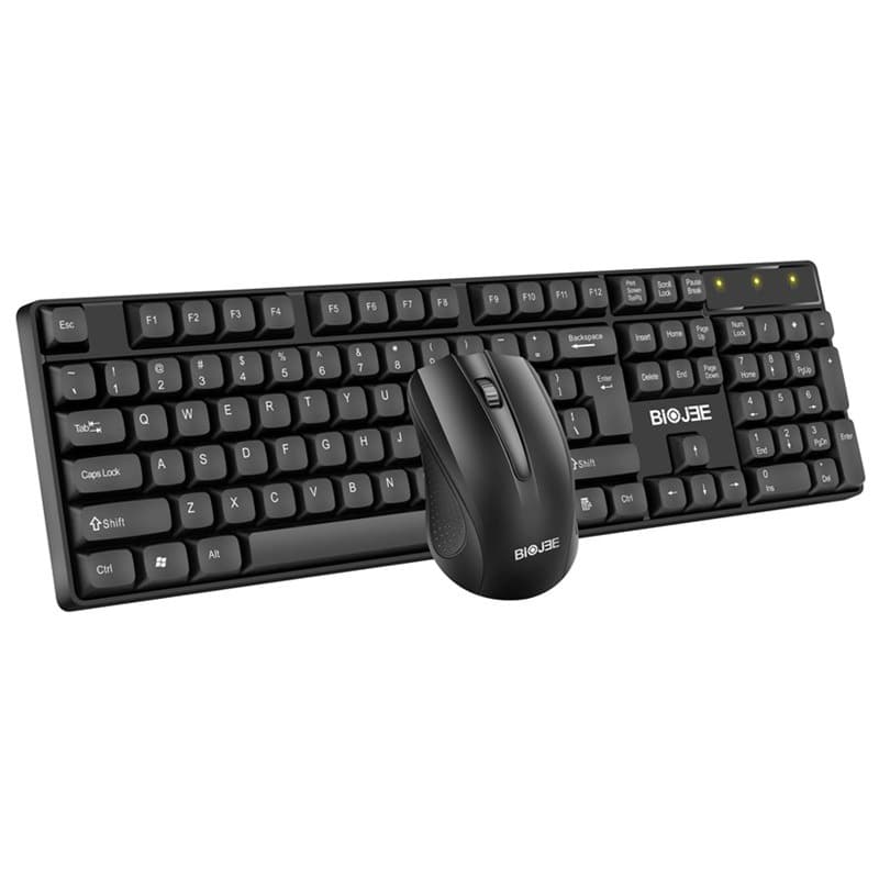 Baiji W100 Wireless Keyboard and Mouse Combo 2.4G Set for Desktop, Laptop, Business Office