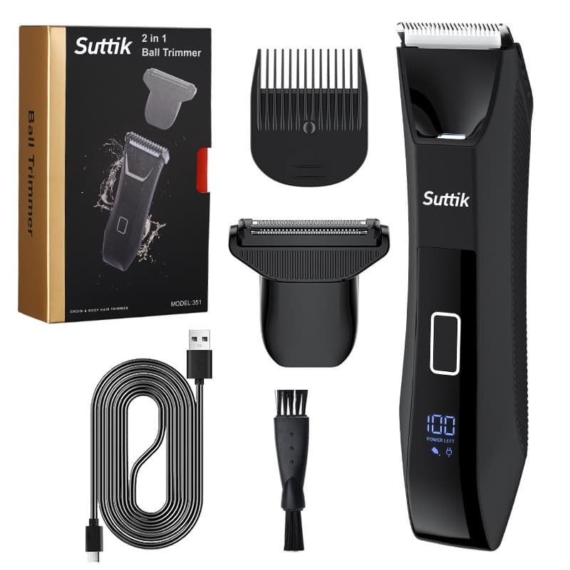 Cross-border Men's Ball Trimmer Private Area Body Hair Trimmer Waterproof Full Body Hair Clipper Armpit Hair Removal Razor Intimate
