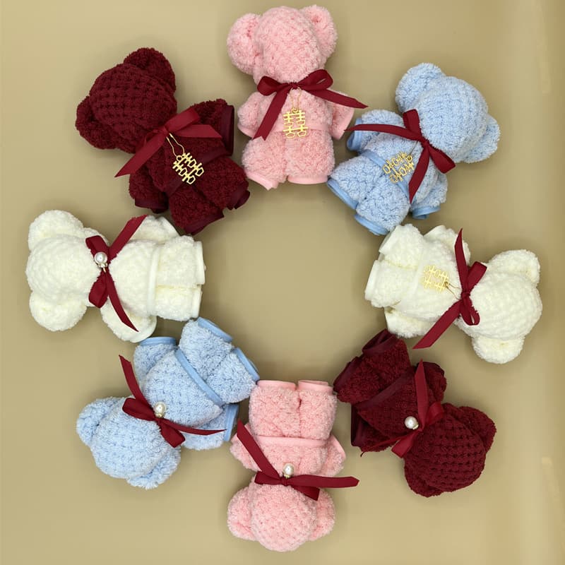 Bear Towel Souvenir, Small Gifts for Kindergarten, Opening, Wedding Favors, Shaped Towel Production with Embroidery Logo