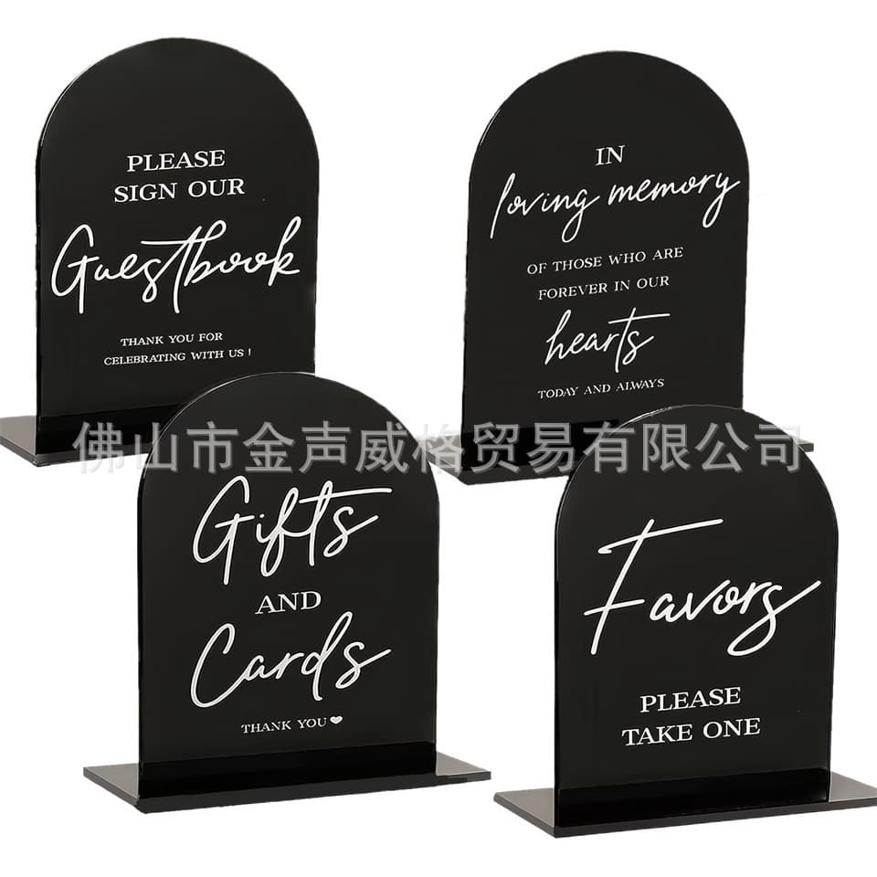 Cross-border Acrylic Wedding Ornament, Reception Wedding Patty Desktop Seat Table Card, Large Stand Factory Wholesale