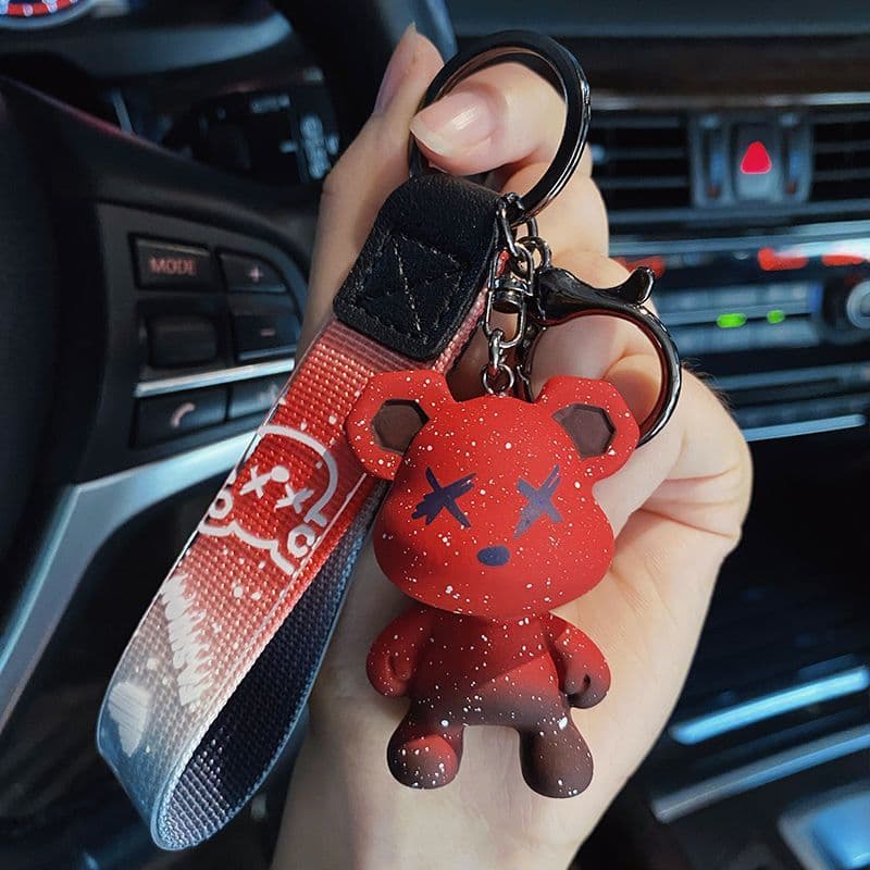 Exquisite bear keychain personalized doll cartoon male and female car key pendant bag pendant doll key chain
