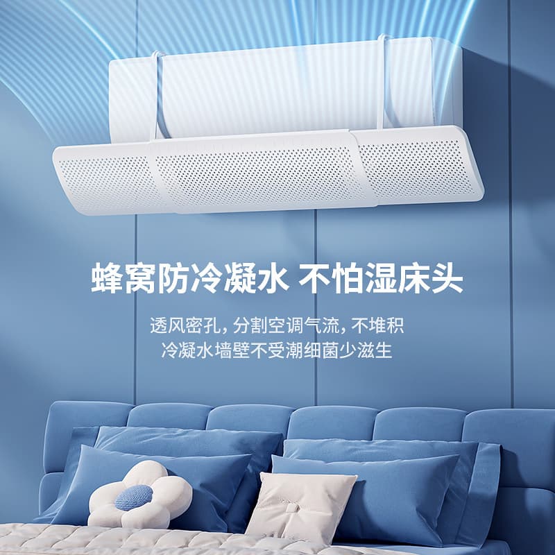 Universal No-installation Wall-mounted AC Wind Deflector, Anti-direct Blow, Postpartum Outlet Protection Cover for Indoor Units