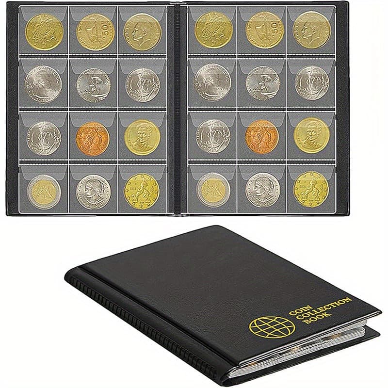 120-Slot Coin Collecting Album Coin Book Commemorative Coin Positioning Book Ancient Coin Stamp Collection Storage Book