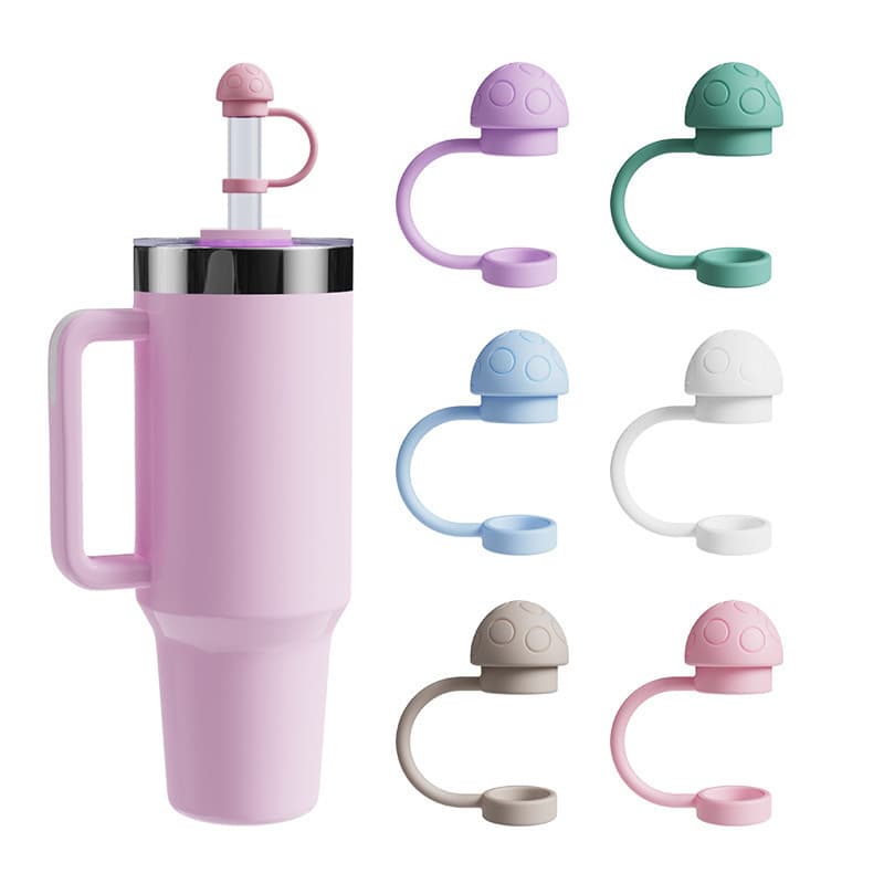 Cross-border In-Stock Ice Master Cup Accessories Silicone Straw Cap Food-Grade Dustproof Straw Plug 10MM Set Food-Grade Certified
