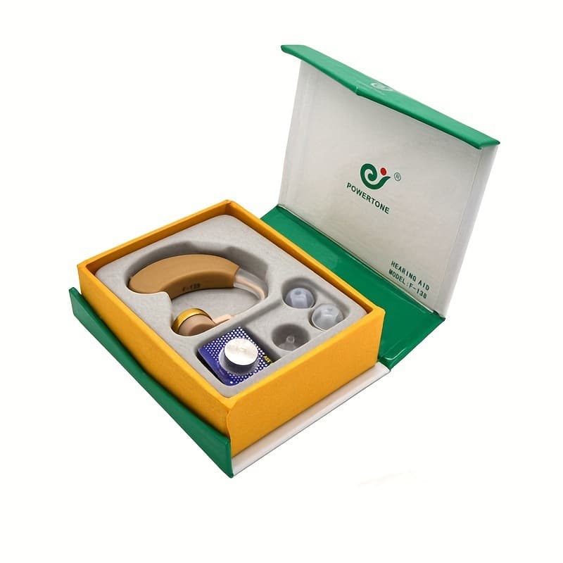 Popular Elderly Voice Amplifier Battery Sound Collector Auxiliary Hearing Device Behind-The-Ear Hearing Aid Factory